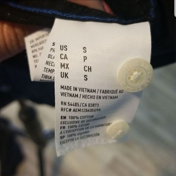 American Eagle Outfitters‎ long sleeve cotton button down shirt men's Small - Picture 3 of 6